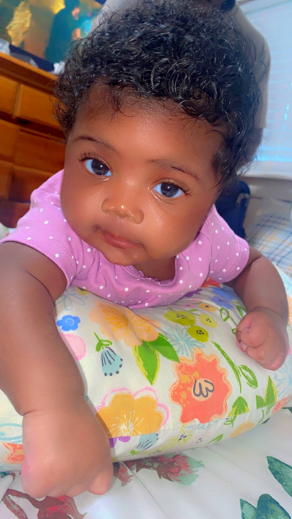 Jade is registered to the contest to win money with this photo: adaptation, baby_toddler_clothing, cheek, chin, eyebrow, face, facial_expression, forehead, fun, hair, happy, head, iris, lip, mouth, nose, person, pink, skin, sleeve