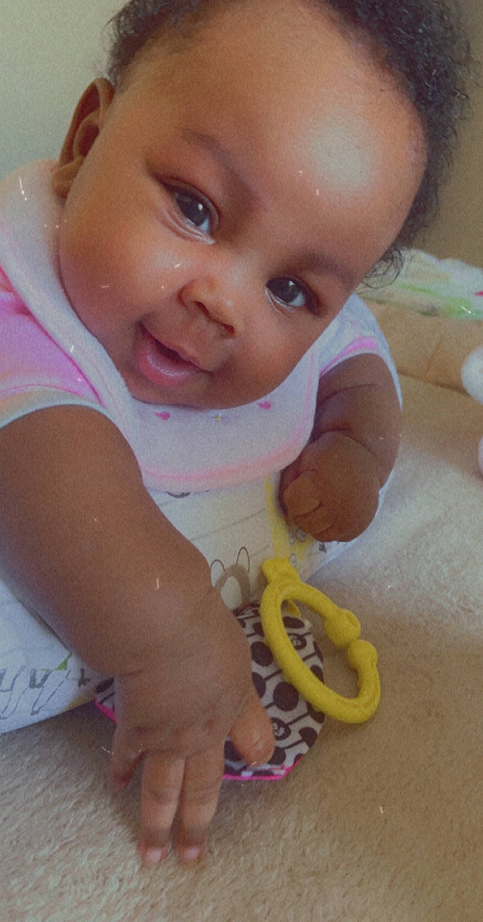 Paisliee Rainn joined the competition — help win amazing prizes! arm, baby, baby_toddler_clothing, cheek, chin, face, finger, flooring, happy, iris, lip, mouth, nail, nose, person, pink, skin, sleeve, smile, thumb