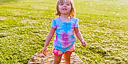 Beverly joined the competition — help win amazing prizes! barefoot, casual, child, colorful_clothing, daylight, field, grass, greenery, happy, nature, outdoor, portrait, rock, shorts, smiling, standing, summer, sunlight, tshirt, young_child