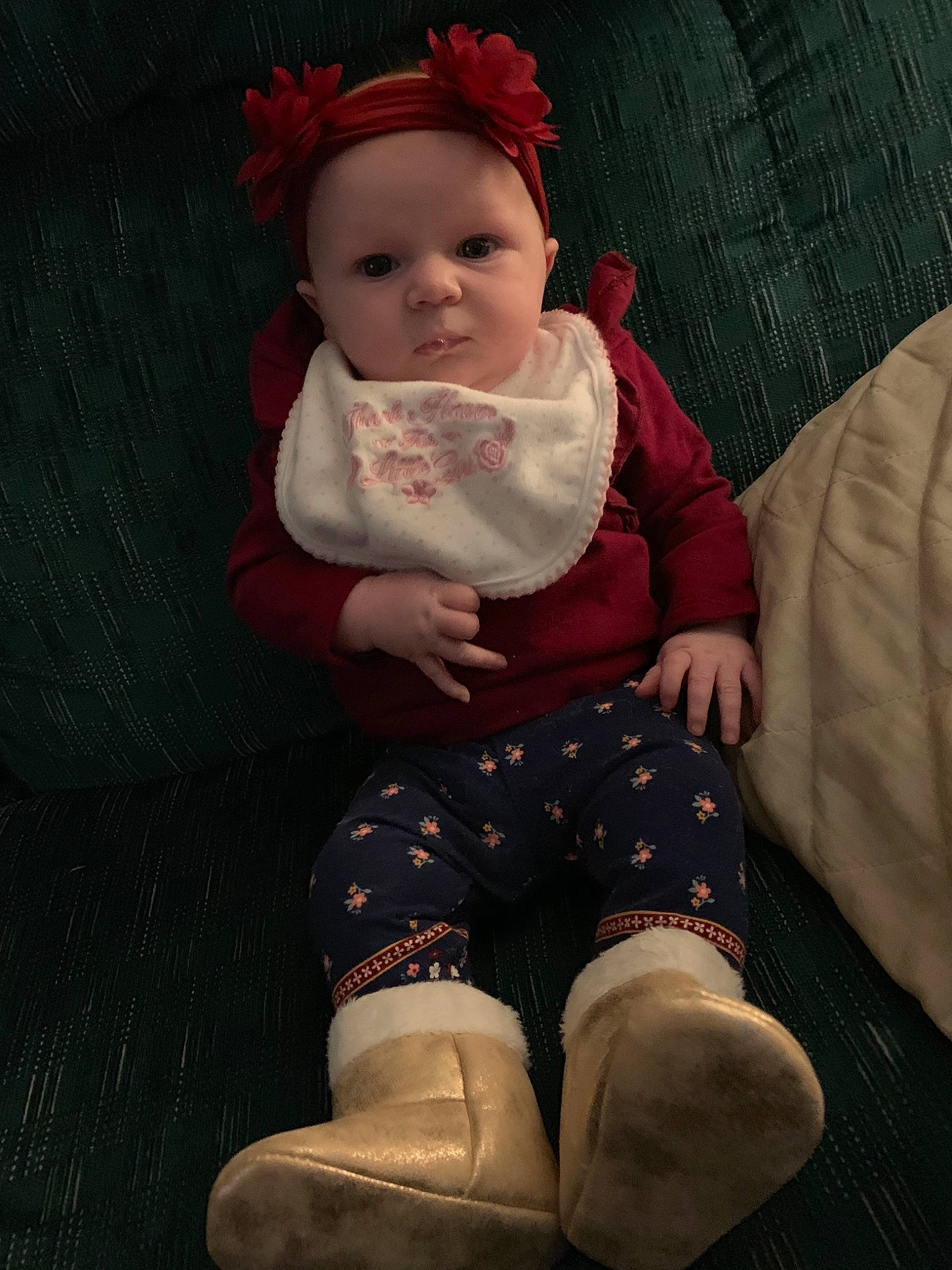 Aleah joined the competition — help win amazing prizes! arm, baby, cheek, child, person, red_hair, sitting, toddler