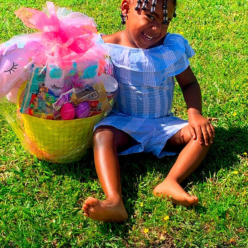 Rhiley joined the competition — help win amazing prizes! backyard, child, clothing, dress, face, female, food, girl, grass, head, lawn, nature, outdoors, person, photography, plant, portrait, summer, sweets, yard