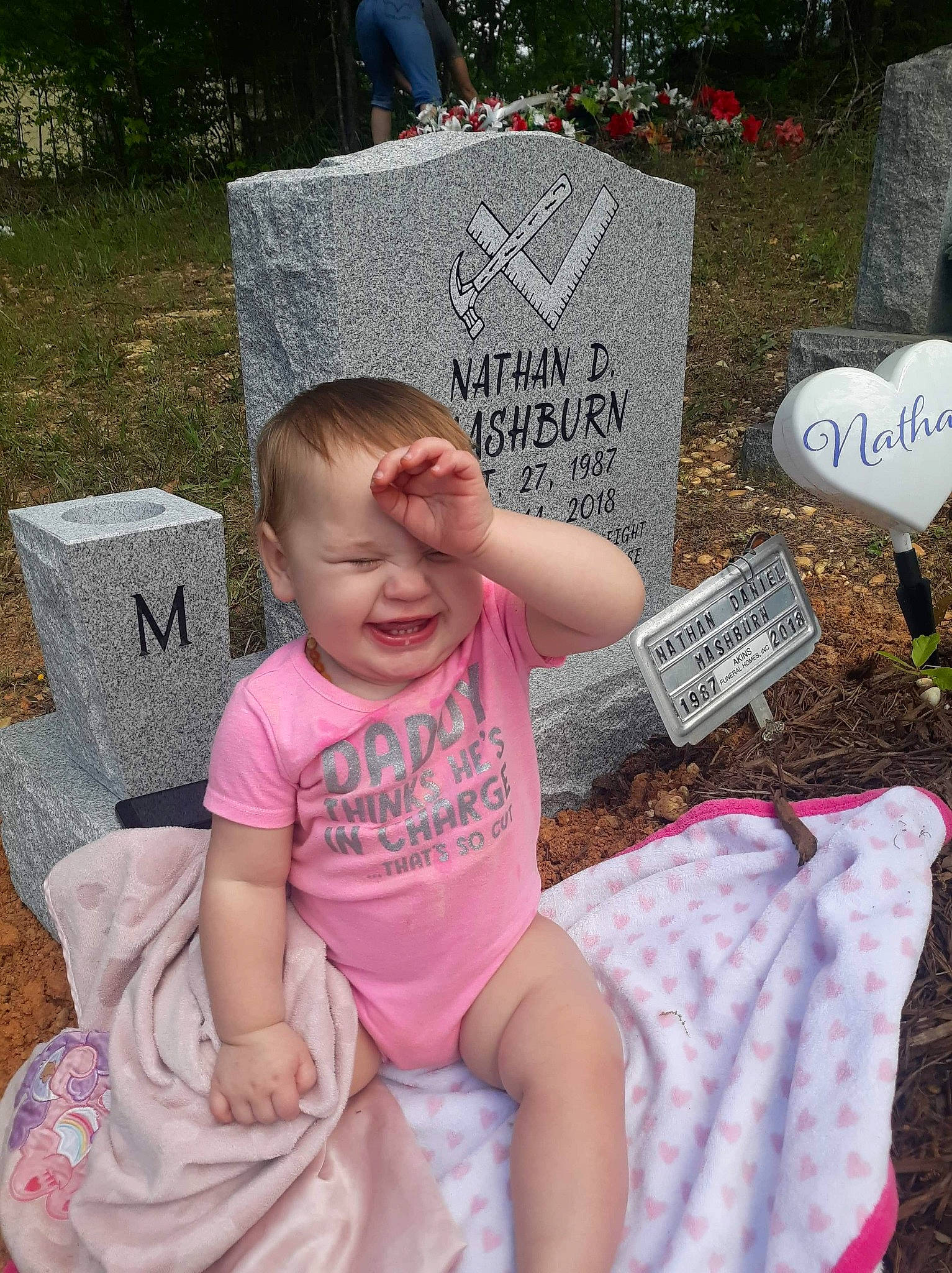 Evie-lynn is registered to the contest to win money with this photo: child, fun, grass, nonbuilding_structure, people, person, pink, smile, summer, t_shirt, toddler, tree, vacation