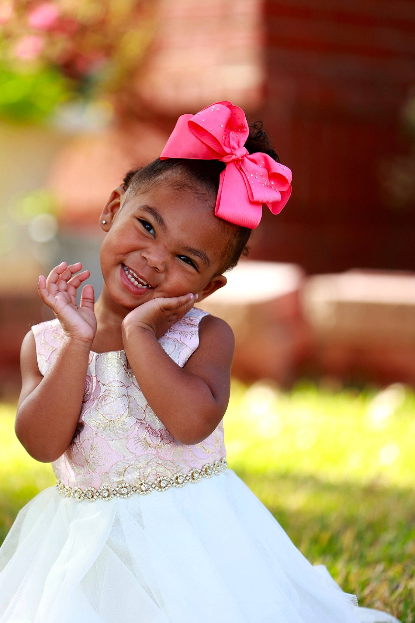 Denver joined the competition — help win amazing prizes! baby, baby_toddler_clothing, child, child_model, clothing, costume, costume_accessory, day_dress, dress, embellishment, facial_expression, fashion_accessory, hair_accessory, happy, headgear, headpiece, joy, laugh, people_in_nature, person