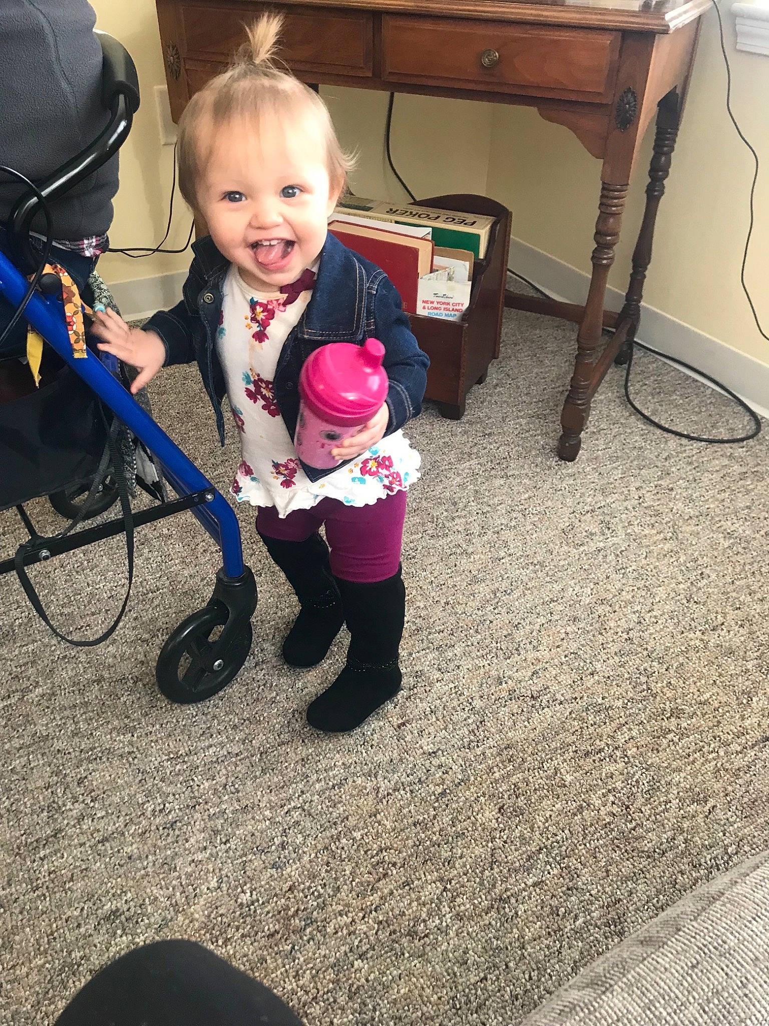 Harper Grace is registered to the contest to win money with this photo: baby_carriage, baby_products, child, day, fun, joy, leg, person, play, product, sitting, toddler