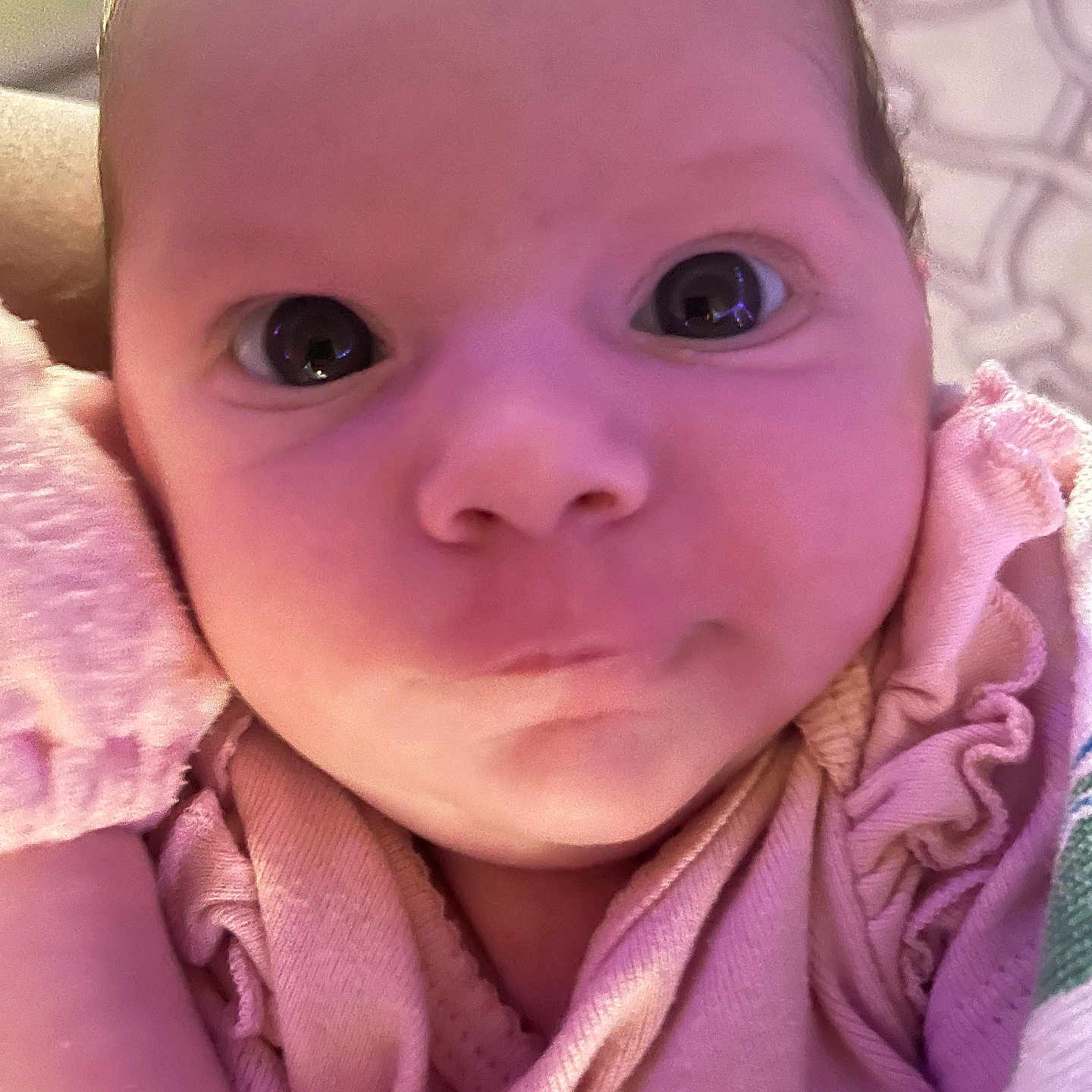 Aleigha is registered to the contest to win money with this photo: baby, blanket, bodypart, bonnet, clothing, face, finger, hand, hat, head, hoodie, knitwear, mouth, newborn, person, photography, portrait, sweater, sweatshirt, towel