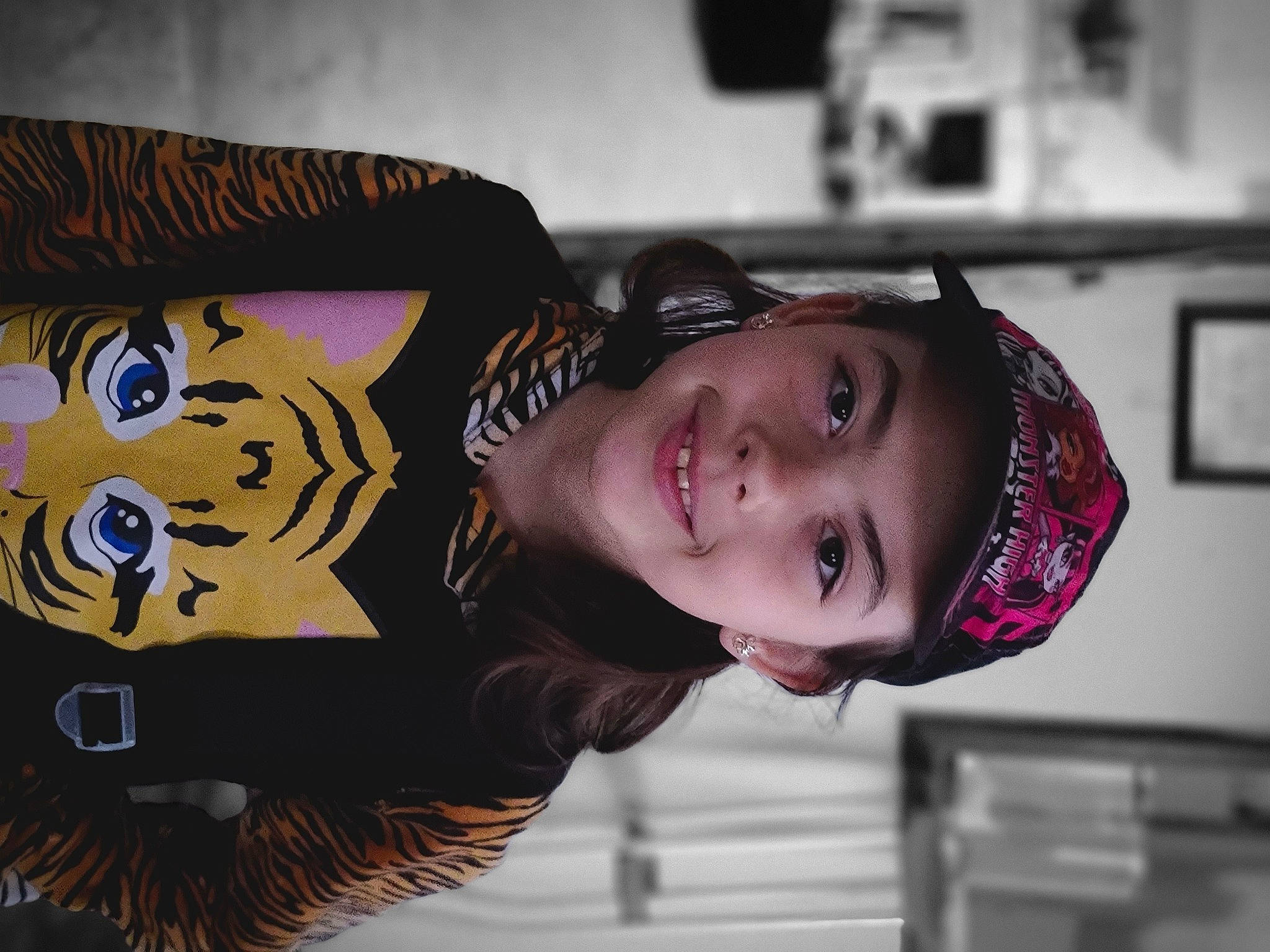 Faith is registered to the contest to win money with this photo: black_hair, child, cool, eyebrow, eyelash, eyewear, fashion_accessory, fashion_design, flash_photography, fun, happy, headgear, headwear, human, human_body, joy, mouth, neck, person, sleeve