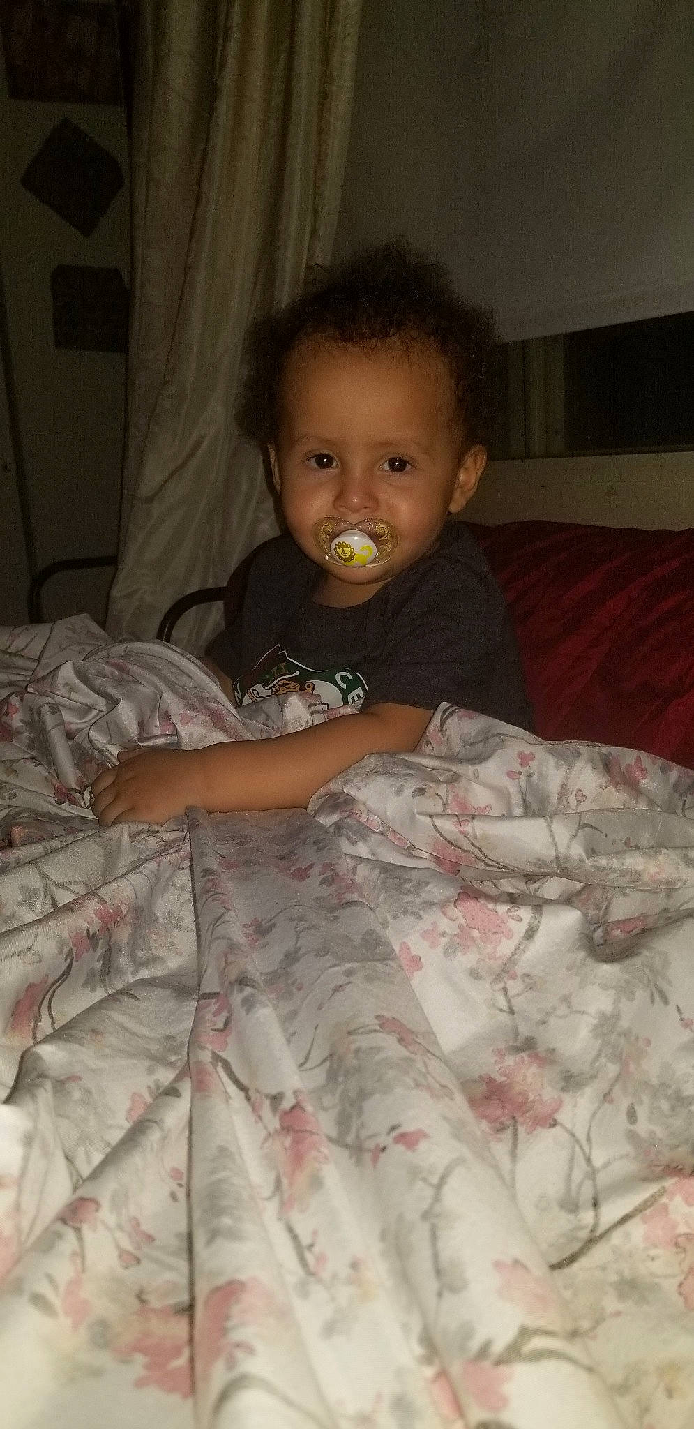 Esteban joined the competition — help win amazing prizes! baby, bed, bed_sheet, bedtime, blanket, cheek, child, eye, face, head, joy, linens, mouth, nose, person, skin, smile, textile, toddler