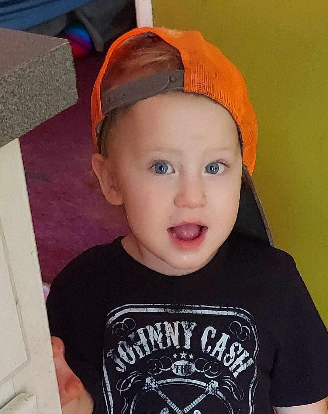 Zayden joined the competition — help win amazing prizes! baby_toddler_clothing, baseball_cap, cap, cheek, child, clothing, cool, costume_hat, eye, eyebrow, hairstyle, happy, neck, people, person, product, sleeve, smile, standing, surprise