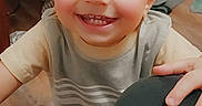 Jaxson joined the competition — help win amazing prizes! toddler, child, smiling, happy, indoor, person, face, eyes, short_hair, clothing, knees, hand, floor, table, furniture, wood, casual, cute, playful, young
