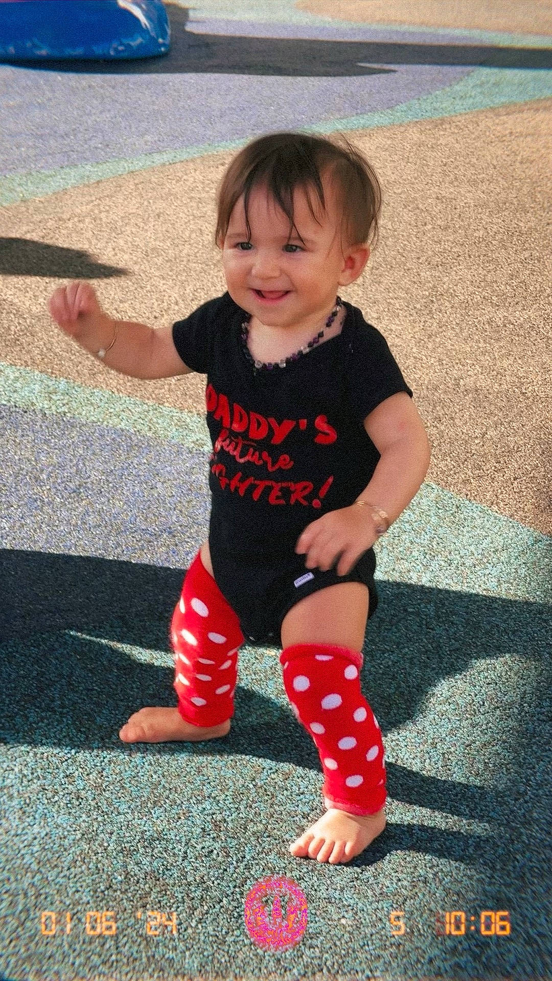 Braisley joined the competition — help win amazing prizes! asphalt, baby_toddler_clothing, barefoot, face, flooring, fun, grass, hair, happy, head, human_body, joy, knee, leg, leisure, person, sleeve, smile, sportswear, t_shirt
