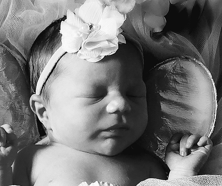 Esmae joined the competition — help win amazing prizes! arm, baby, baby_toddler_clothing, black, black_and_white, cheek, eyelash, flash_photography, happy, headgear, iris, lip, mouth, people, person, photograph, skin, smile, style, toddler