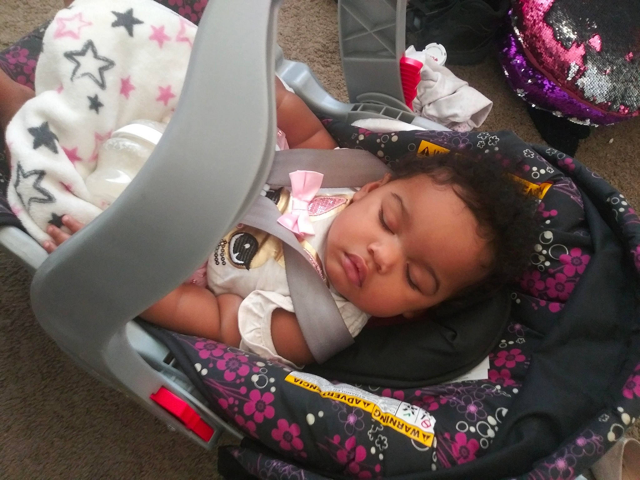 Royelle is registered to the contest to win money with this photo: baby, baby_carriage, baby_products, child, hair_accessory, person, pink, product, toddler