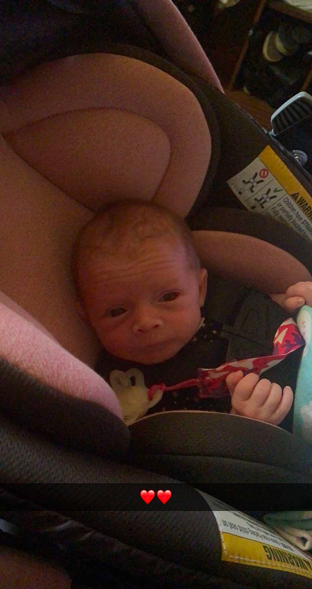 Genevieve is registered to the contest to win money with this photo: auto_part, automotive_design, baby, baby_carriage, baby_in_car_seat, baby_products, baby_safety, car_seat, carmine, cheek, child, comfort, fun, iris, mouth, person, sitting, skin, steering_wheel, toddler