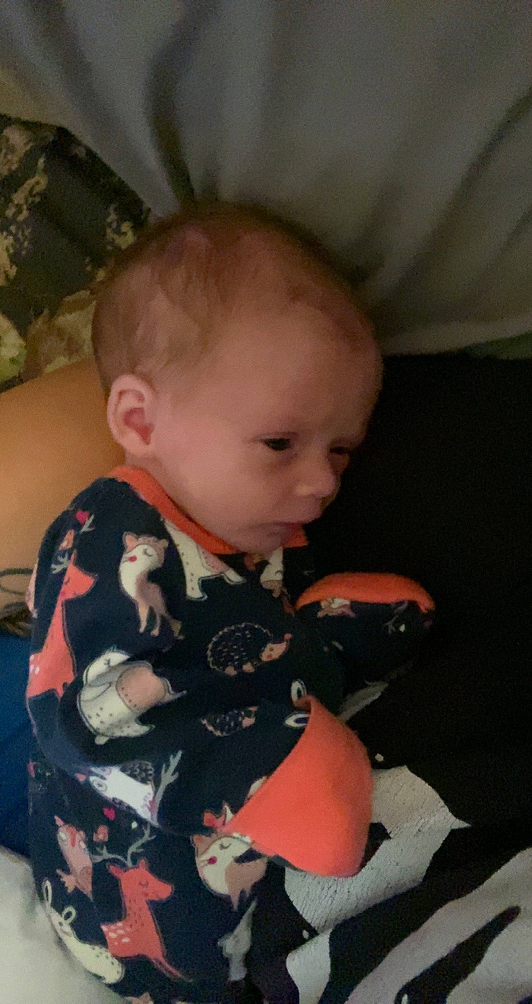 Genevieve is registered to the contest to win money with this photo: baby, baby_toddler_clothing, cheek, child, chin, comfort, eye, hairstyle, head, human_body, iris, lap, mouth, neck, nose, person, sitting, skin, sleeve, toddler