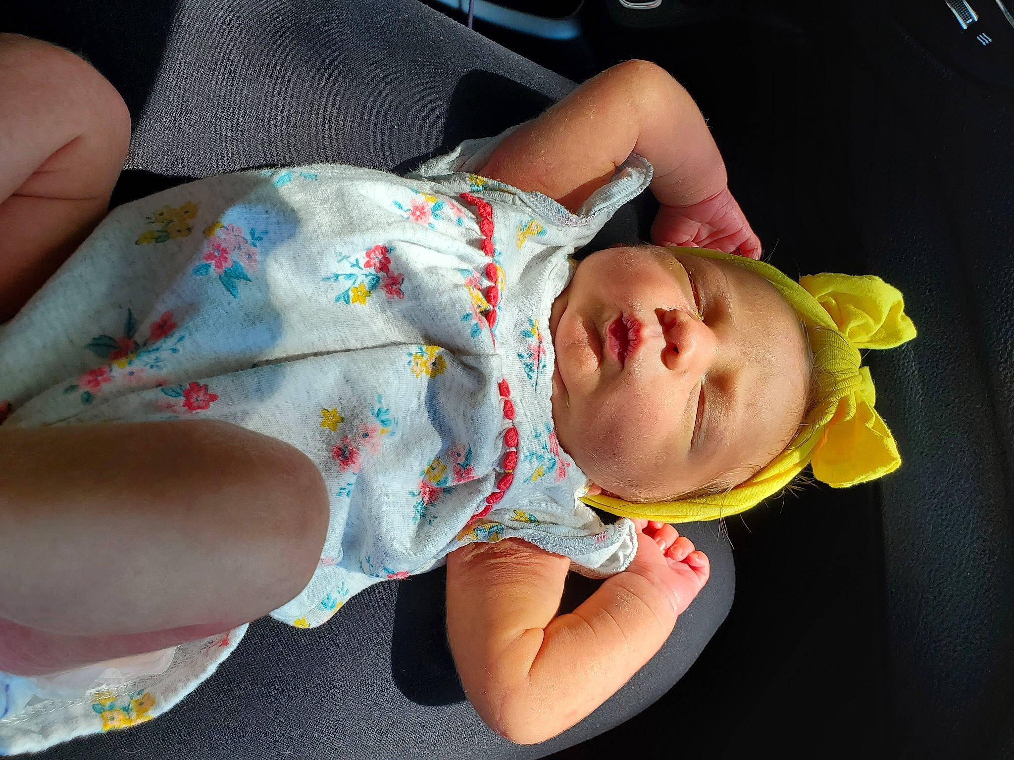 Raylee joined the competition — help win amazing prizes! abdomen, arm, baby, baby_products, baby_toddler_clothing, car_seat, cheek, chest, child, chin, comfort, elbow, finger, fun, mouth, nail, person, skin, sleeve, toddler