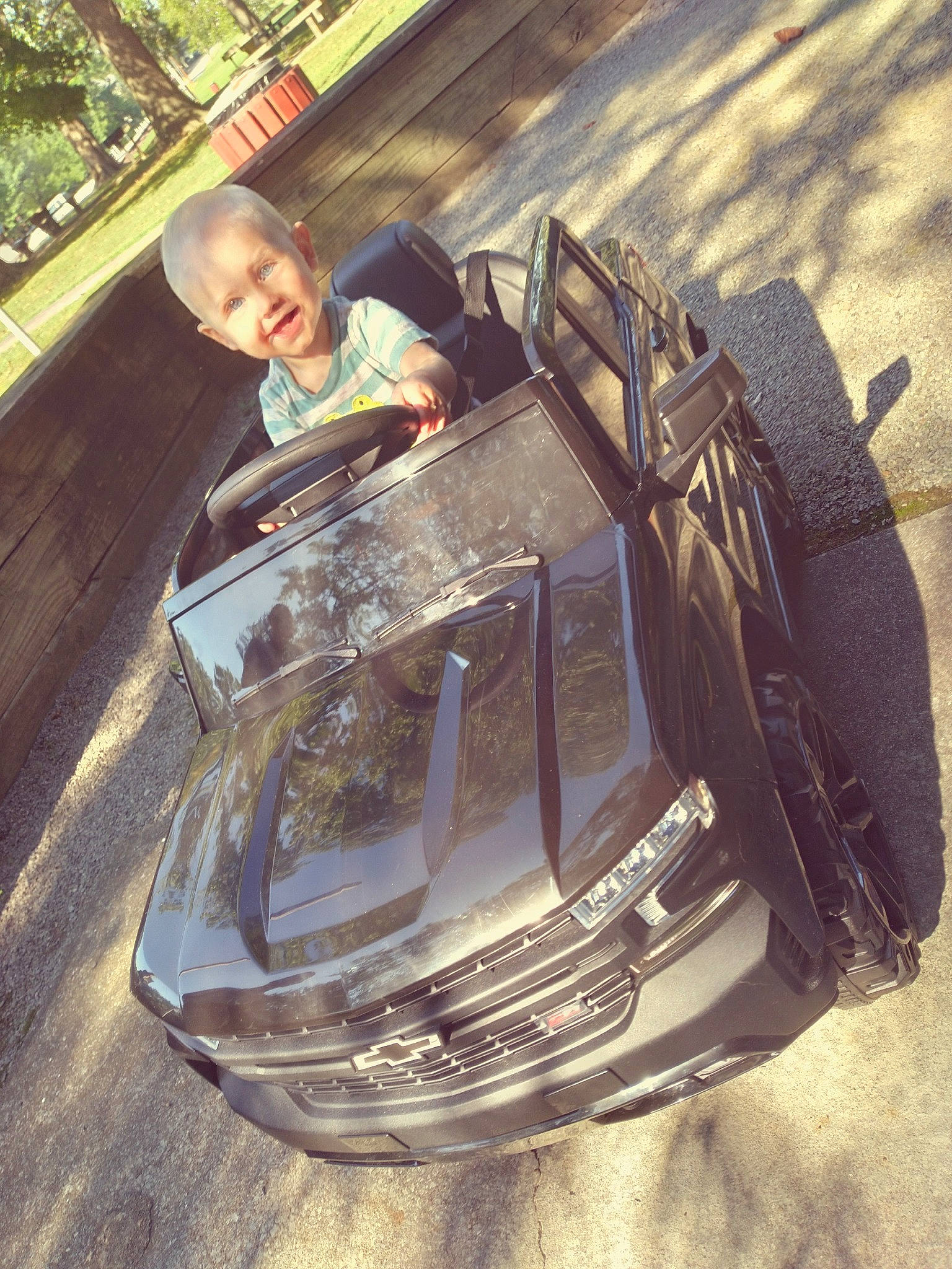 Jackie joined the competition — help win amazing prizes! automotive_design, automotive_exterior, automotive_lighting, automotive_tire, automotive_wheel_system, bumper, fender, head, headlamp, hood, luggage_and_bags, motor_vehicle, person, personal_luxury_car, rim, rolling, tints_and_shades, tire, toddler, vehicle_door