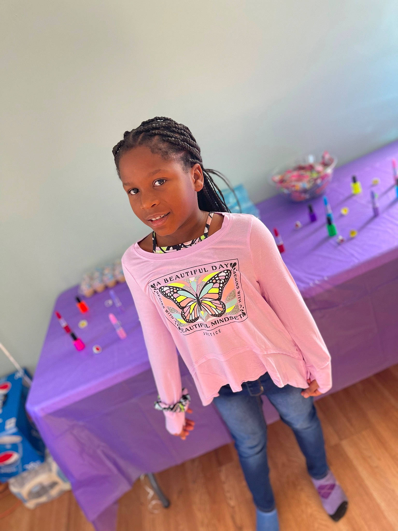 Starr joined the competition — help win amazing prizes! baby_toddler_clothing, child, costume, dress, event, fashion_design, flooring, fun, happy, joy, leisure, magenta, neck, party, person, play, sandal, shoe, sleeve, t_shirt