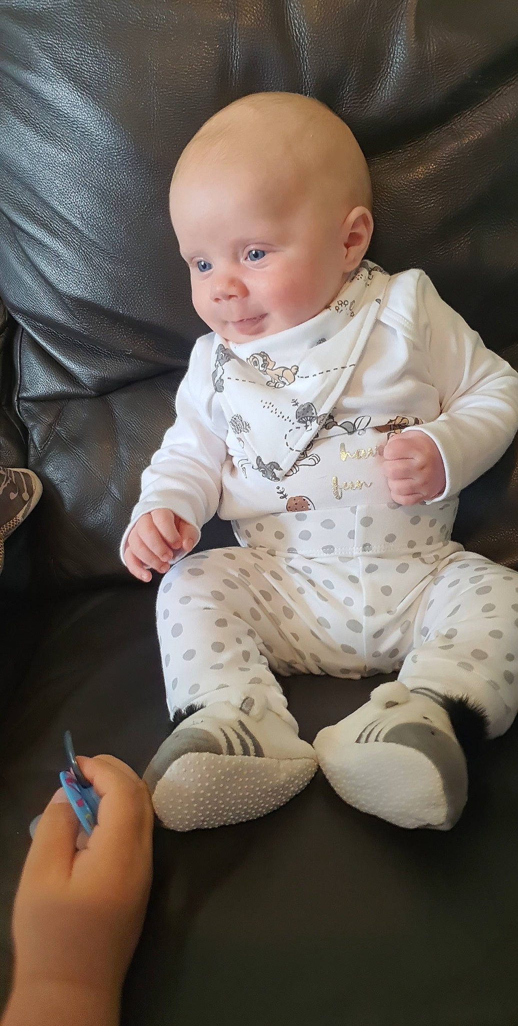 Caleb joined the competition — help win amazing prizes! baby, baby_toddler_clothing, cheek, comfort, eye, face, finger, flooring, foot, head, human_leg, joint, knee, leg, person, sitting, skin, sleeve, smile, thigh