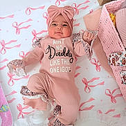 Milaya joined the competition — help win amazing prizes! baby, infant, child, onesie, headband_bow, pink, blanket, patterned_sheet, basket, knit_blanket, ribbons, lying_down, smiling, chubby_cheeks, portrait, cardboard_box, footed_pajamas, nursery, fabric_texture, cozy