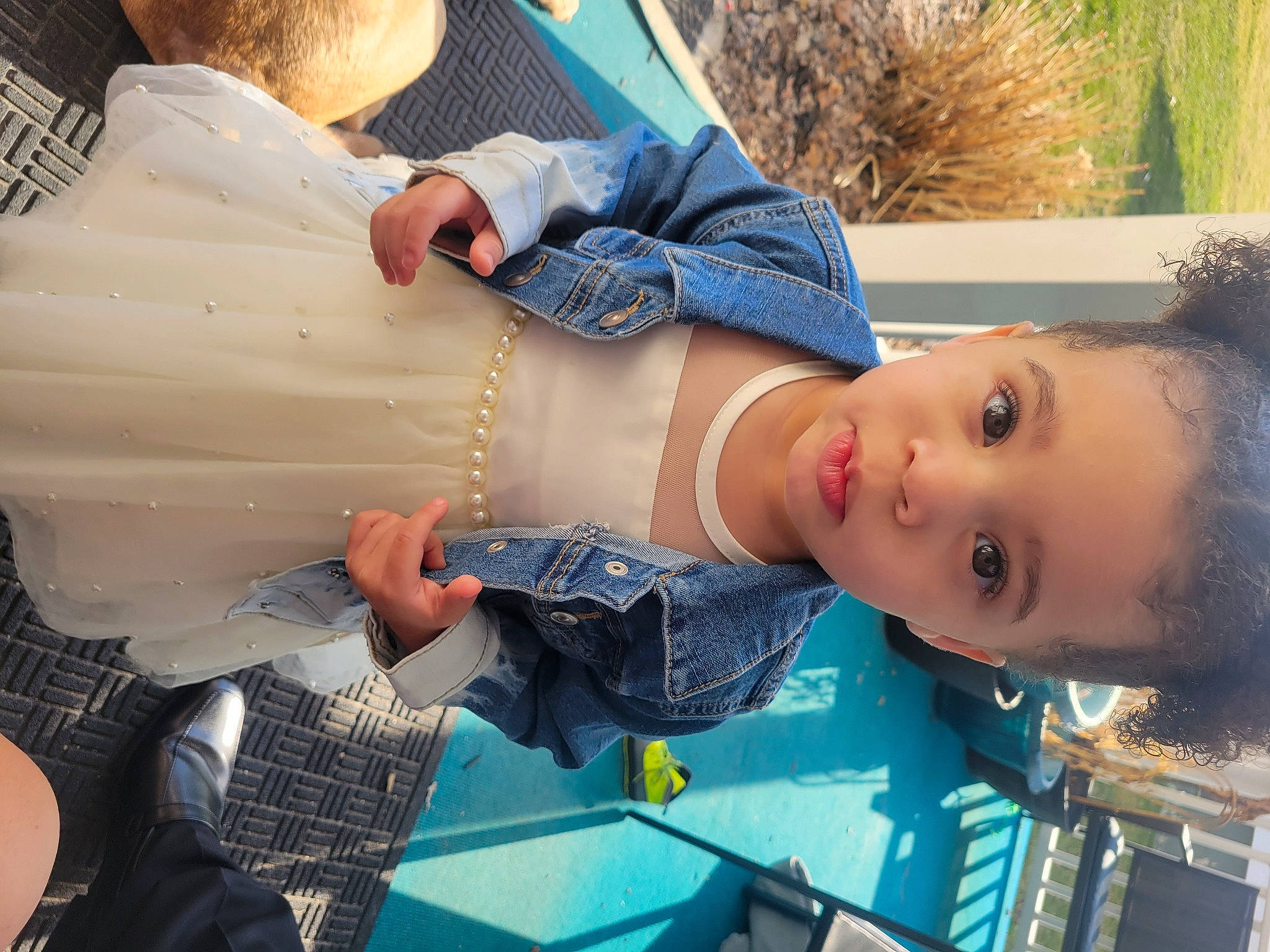 Azaria joined the competition — help win amazing prizes! child, cool, electric_blue, eyelash, fun, gesture, glove, grass, happy, nail, pattern, person, toddler, tree, vacation, water, wrist