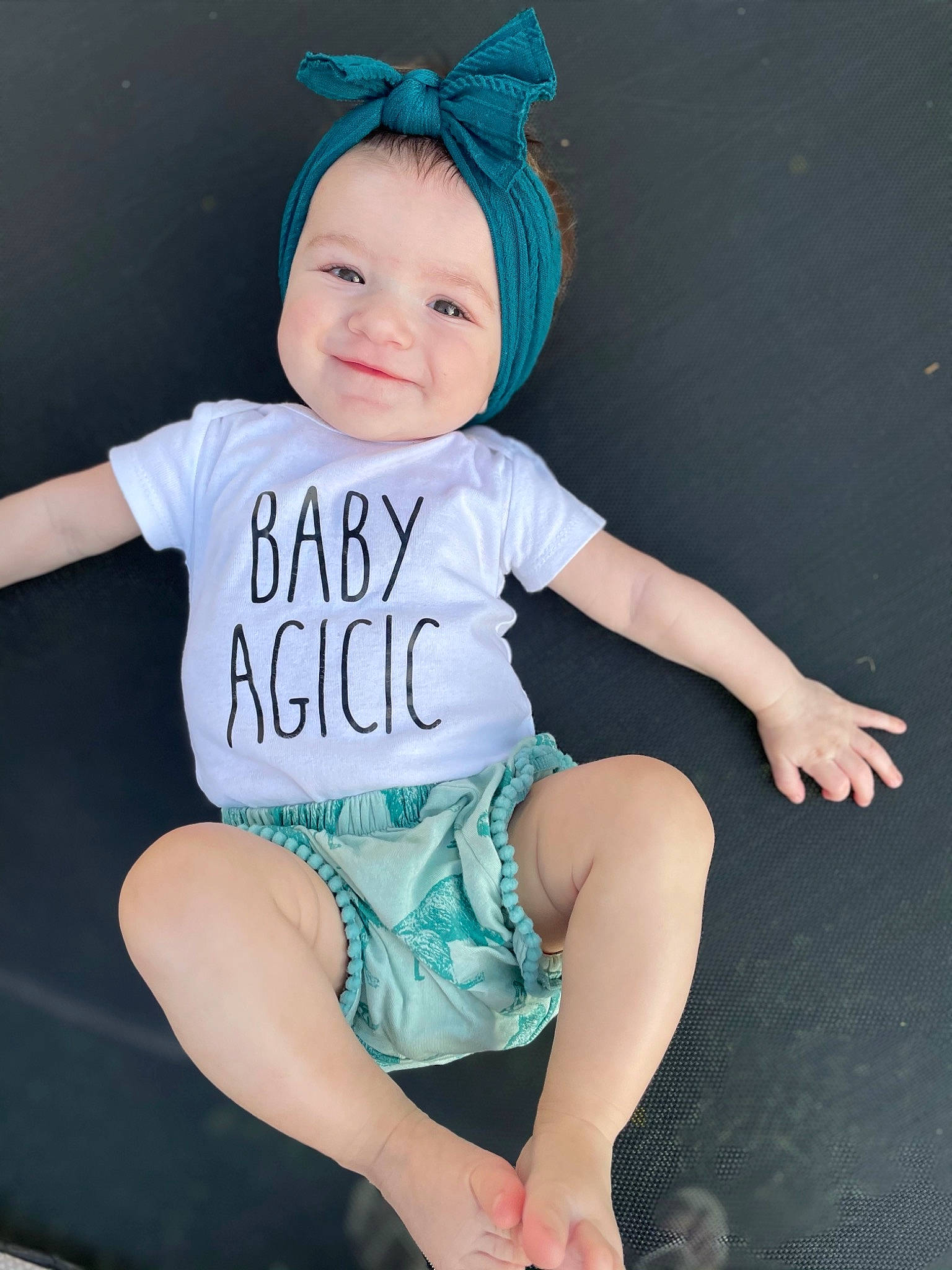 Dalia joined the competition — help win amazing prizes! arm, azure, baby, baby_toddler_clothing, blue, cap, cool, costume_hat, eye, facial_expression, happy, hat, head, headgear, headwear, joy, leg, person, pink, shorts
