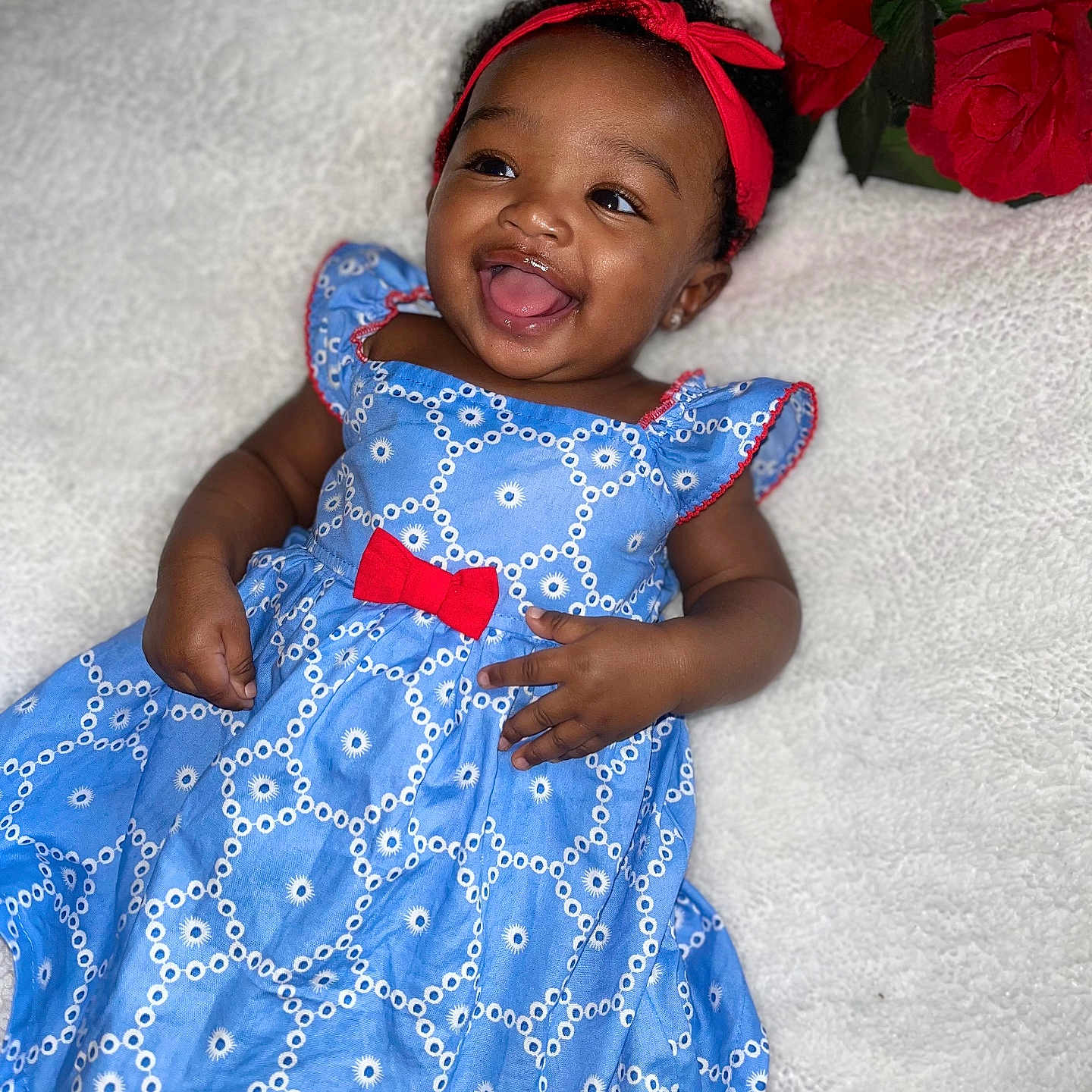 Leeani joined the competition — help win amazing prizes! accessories, baby, clothing, dress, face, fashion, flower, formalwear, gown, happy, head, person, petal, photography, plant, portrait, pottedplant, rose, smile, tie
