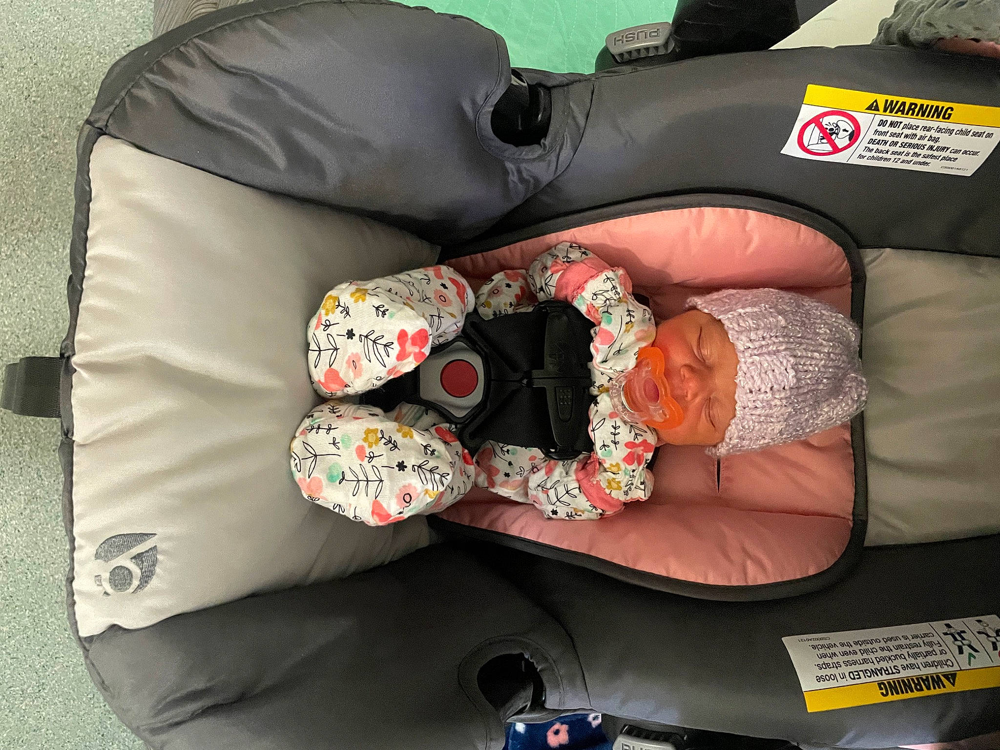 Mylee is registered to the contest to win money with this photo: baby, baby_carriage, baby_products, baby_sleeping, baby_toddler_clothing, bag, baggage, car_seat, child, comfort, fashion_accessory, headwear, lap, linens, luggage_and_bags, pattern, person, sleeve, tire, toddler