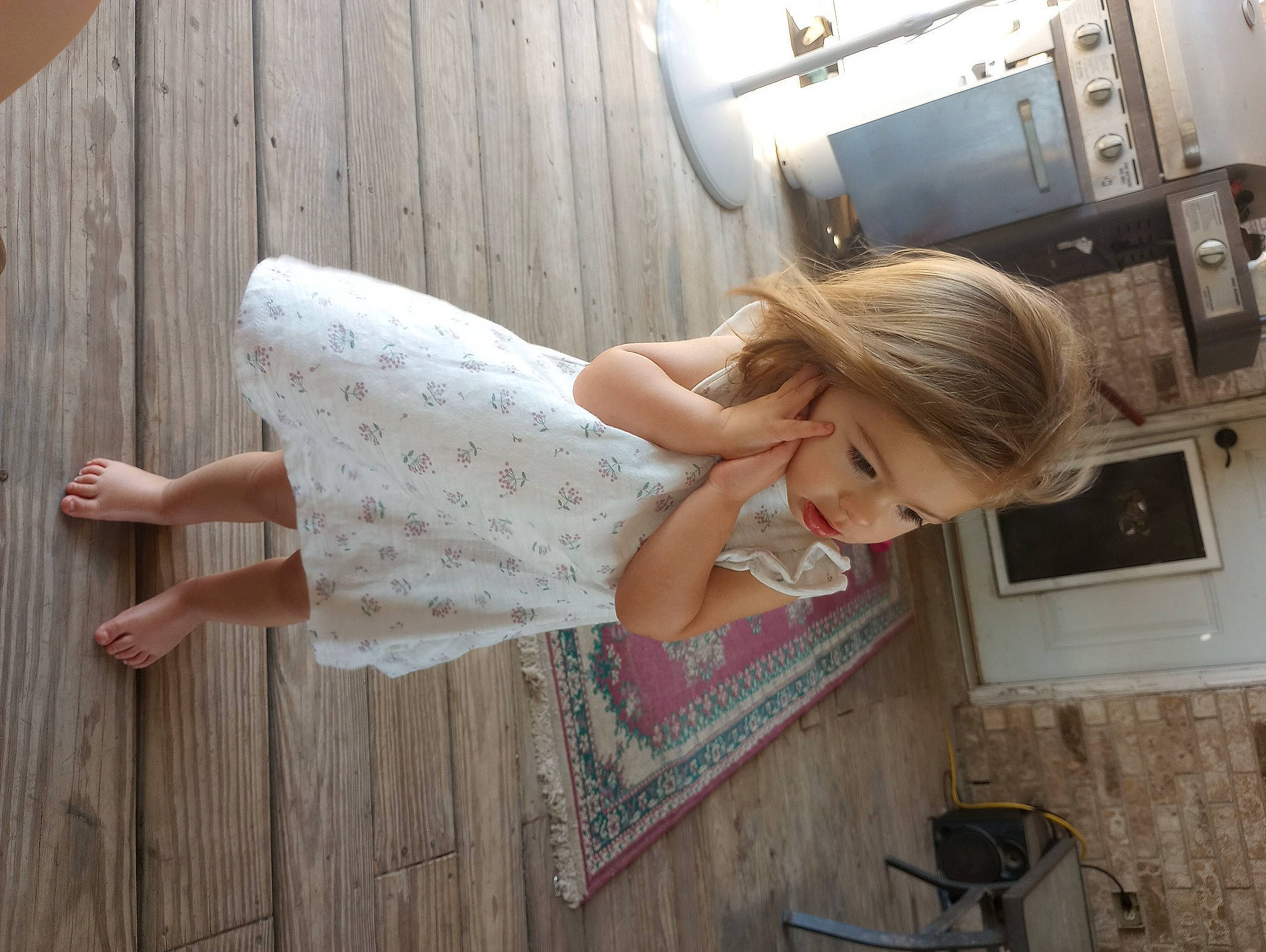 Alaina joined the competition — help win amazing prizes! blond, child, elbow, eyewear, flesh, flooring, fun, hand, happy, home_appliance, human_leg, machine, microwave_oven, pattern, person, picture_frame, room, shoulder, thigh, waist