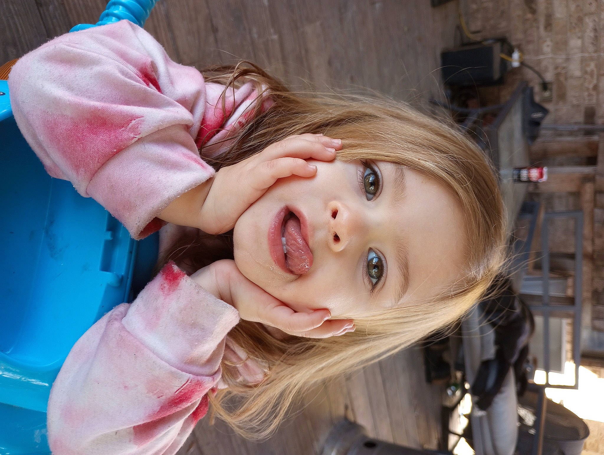 Alaina joined the competition — help win amazing prizes! brown_hair, cheek, child, ear, eye, eyelash, fun, gesture, happy, head, iris, lip, mouth, nose, person, portrait_photography, sitting, skin, toddler, window