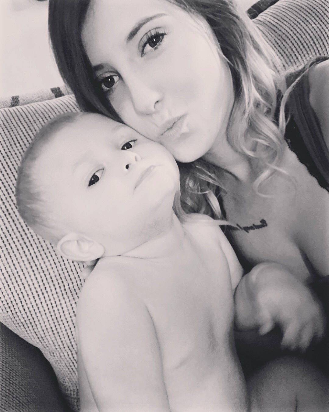 Benji is registered to the contest to win money with this photo: baby, beauty, black_and_white, cheek, chest, child, eye, face, lip, love, monochrome, monochrome_photography, mother, person, photograph, photography, selfie, skin, smile, style