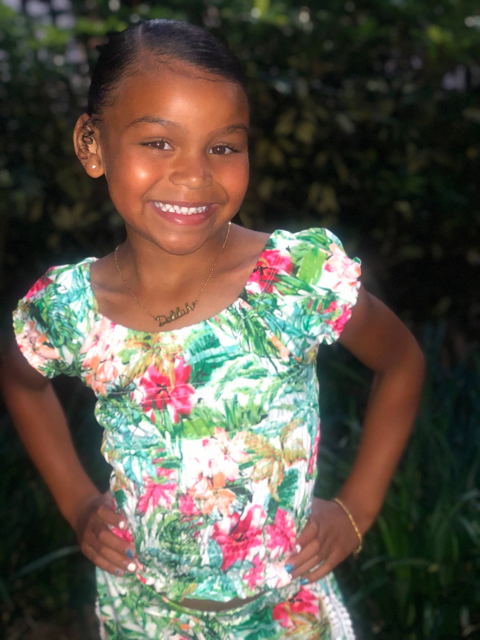 Delilah joined the competition — help win amazing prizes! child, day_dress, event, fashion_design, flash_photography, formal_wear, grass, happy, jewellery, joy, leaf, leisure, magenta, neck, necklace, people_in_nature, person, sleeve, smile, spring