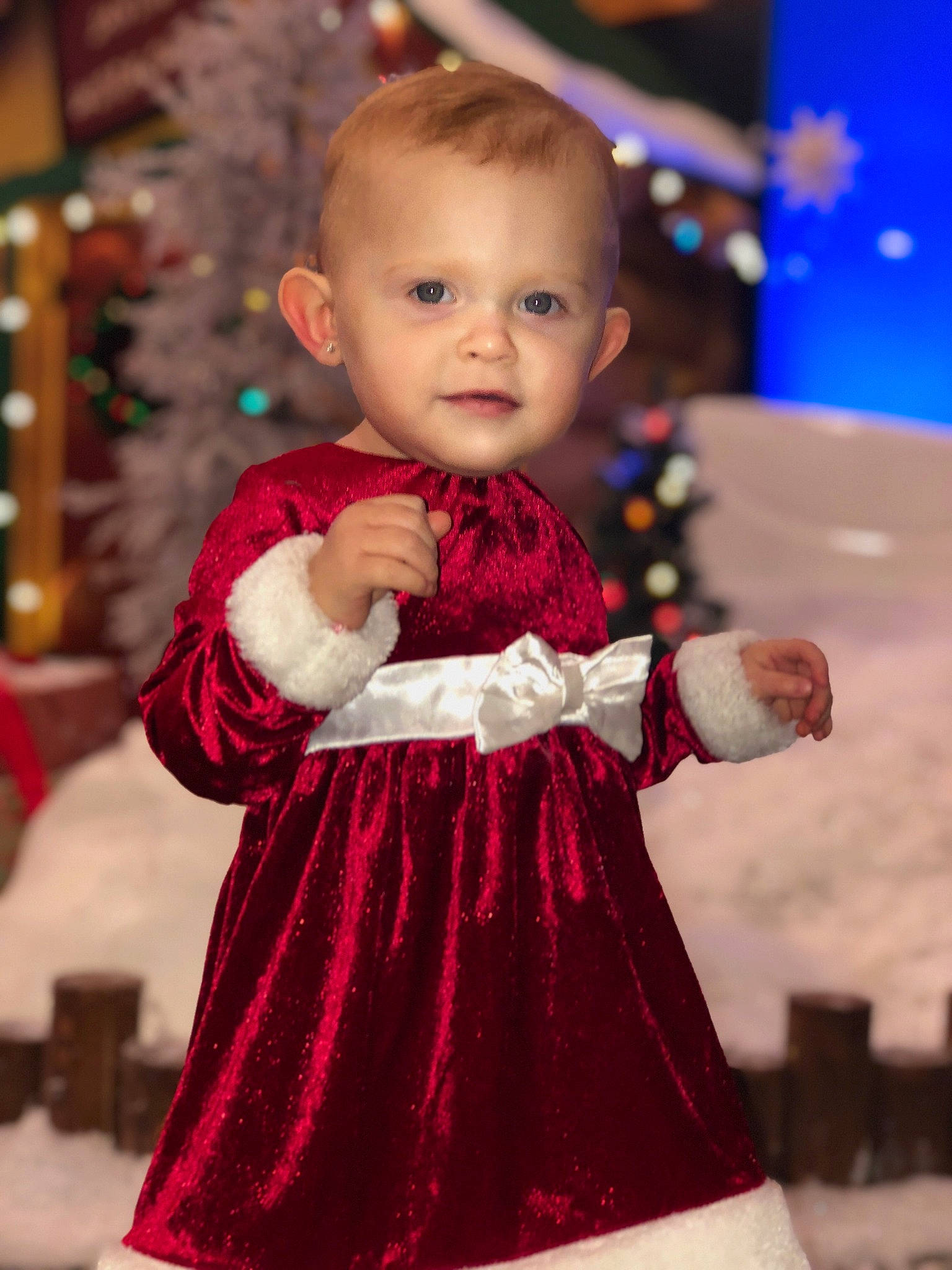 Nova Luna joined the competition — help win amazing prizes! baby, child, child_model, christmas, christmas_decoration, christmas_eve, christmas_tree, dress, event, fictional_character, holiday, person, santa_claus, smile, toddler, tradition