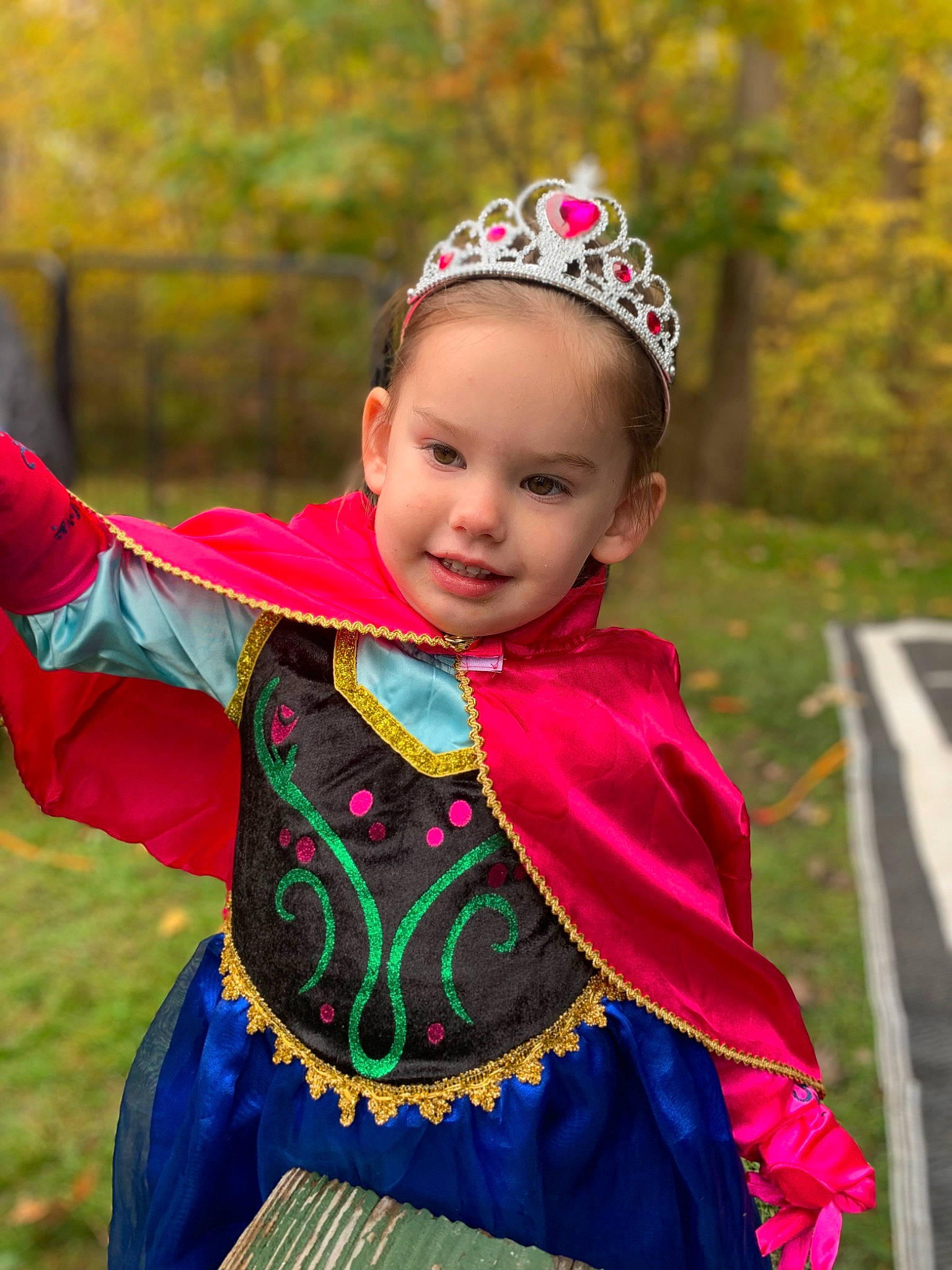 Evelyn joined the competition — help win amazing prizes! baby, child, costume, costume_design, costume_hat, entertainment, event, eye, face, fictional_character, fun, grass, happy, headgear, joy, leisure, magenta, person, public_event, recreation