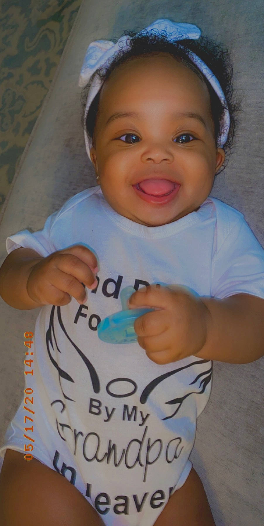 Anyla is registered to the contest to win money with this photo: baby, baby_toddler_clothing, child, person, smile, toddler