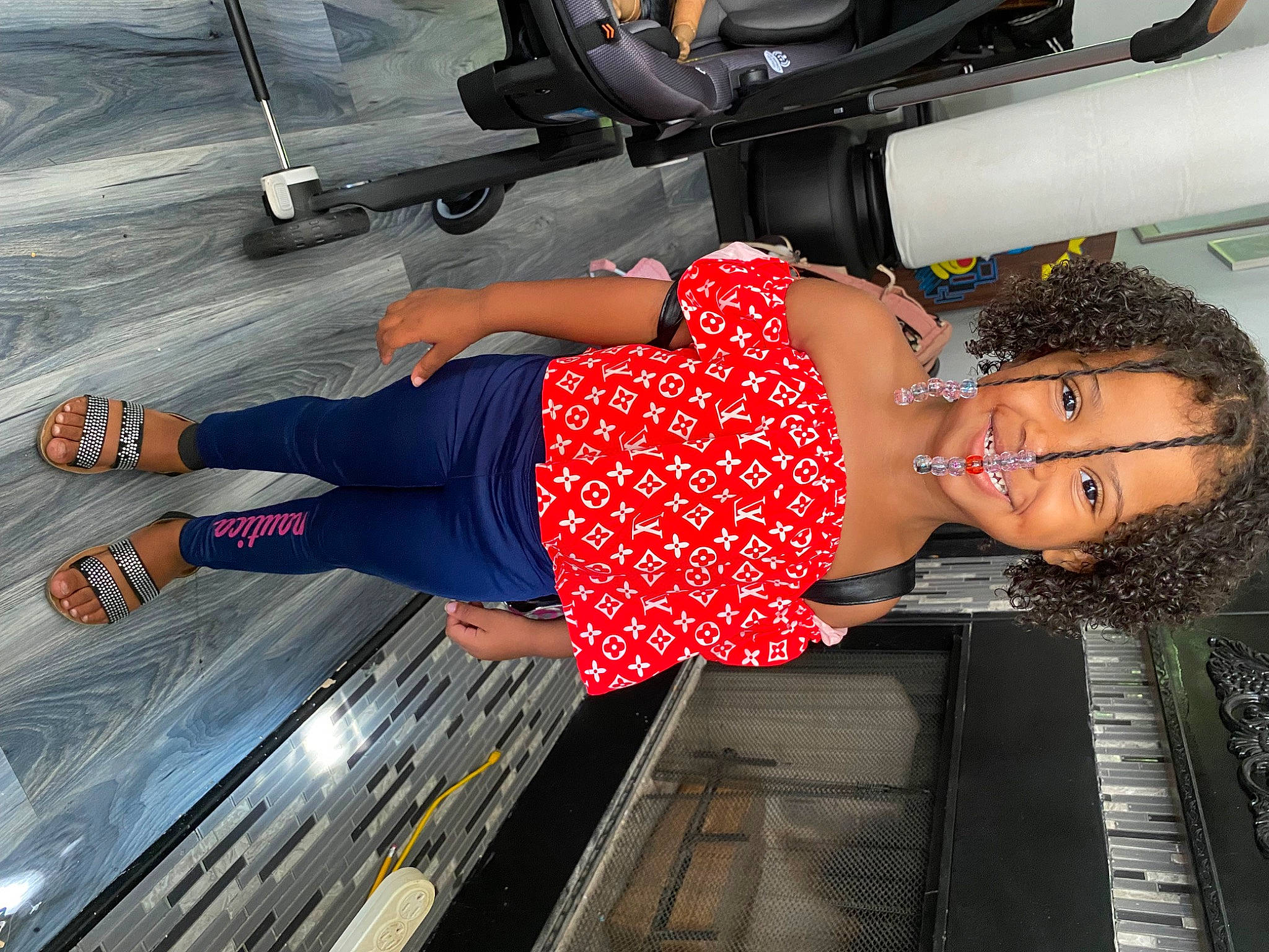 Dream joined the competition — help win amazing prizes! auto_part, automotive_design, automotive_exterior, automotive_tire, automotive_wheel_system, bumper, child, electric_blue, fun, human_leg, joy, leisure, pattern, person, smile, sportswear, thigh, toddler, transport, travel