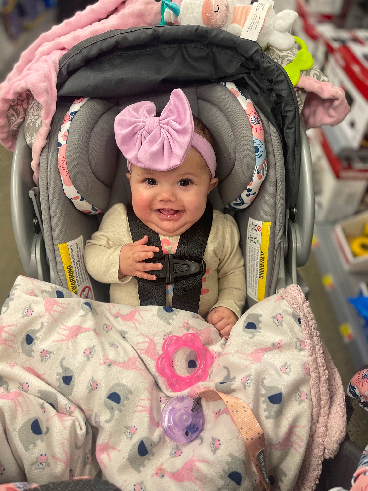 Reece joined the competition — help win amazing prizes! baby, baby_products, baby_toddler_clothing, child, costume, event, eye, fashion, fun, happy, headwear, joy, outerwear, pattern, people, person, pink, product, recreation, smile