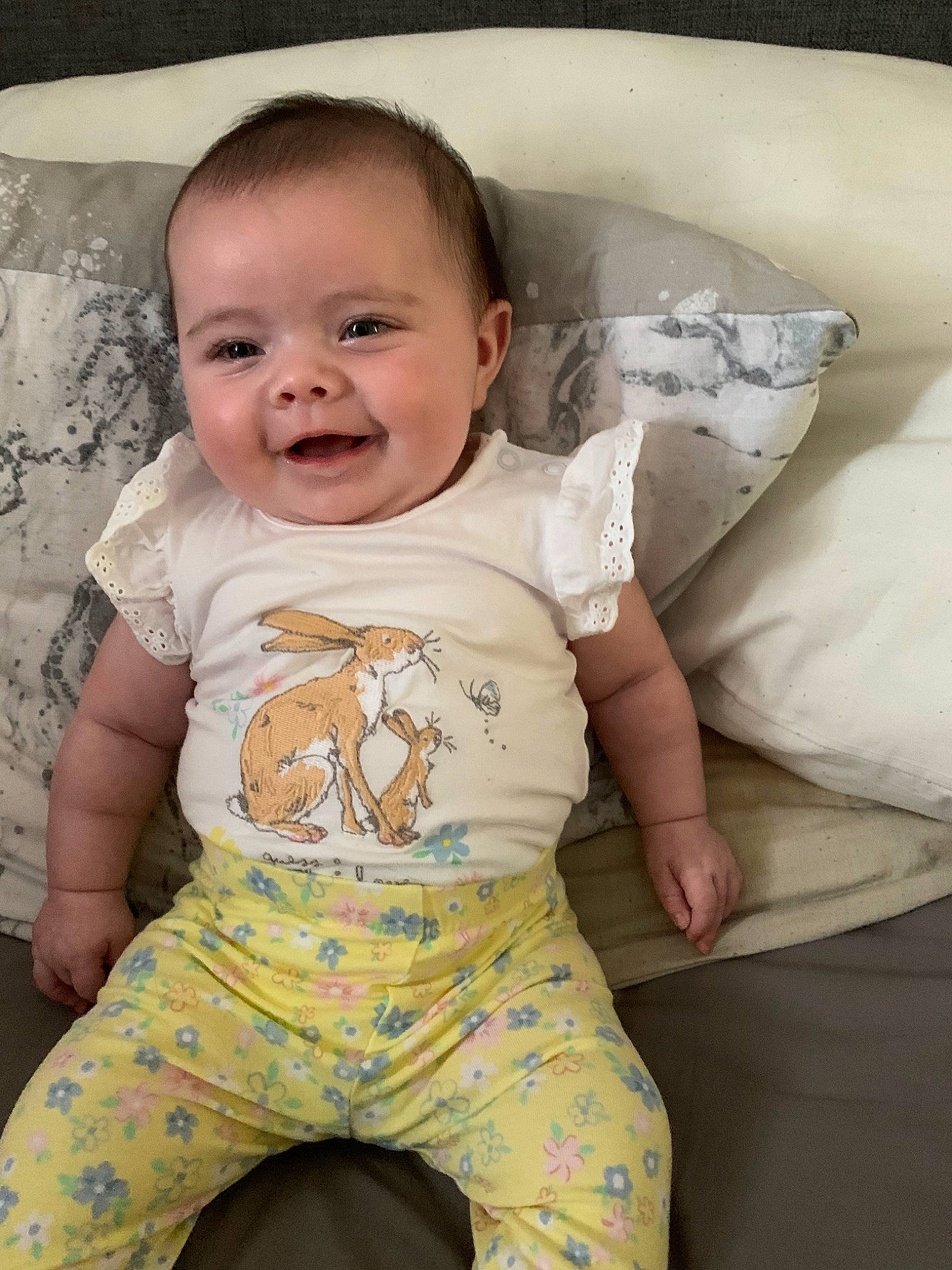 Harriet is registered to the contest to win money with this photo: abdomen, arm, baby, baby_toddler_clothing, child, leg, person, sitting, skin, toddler