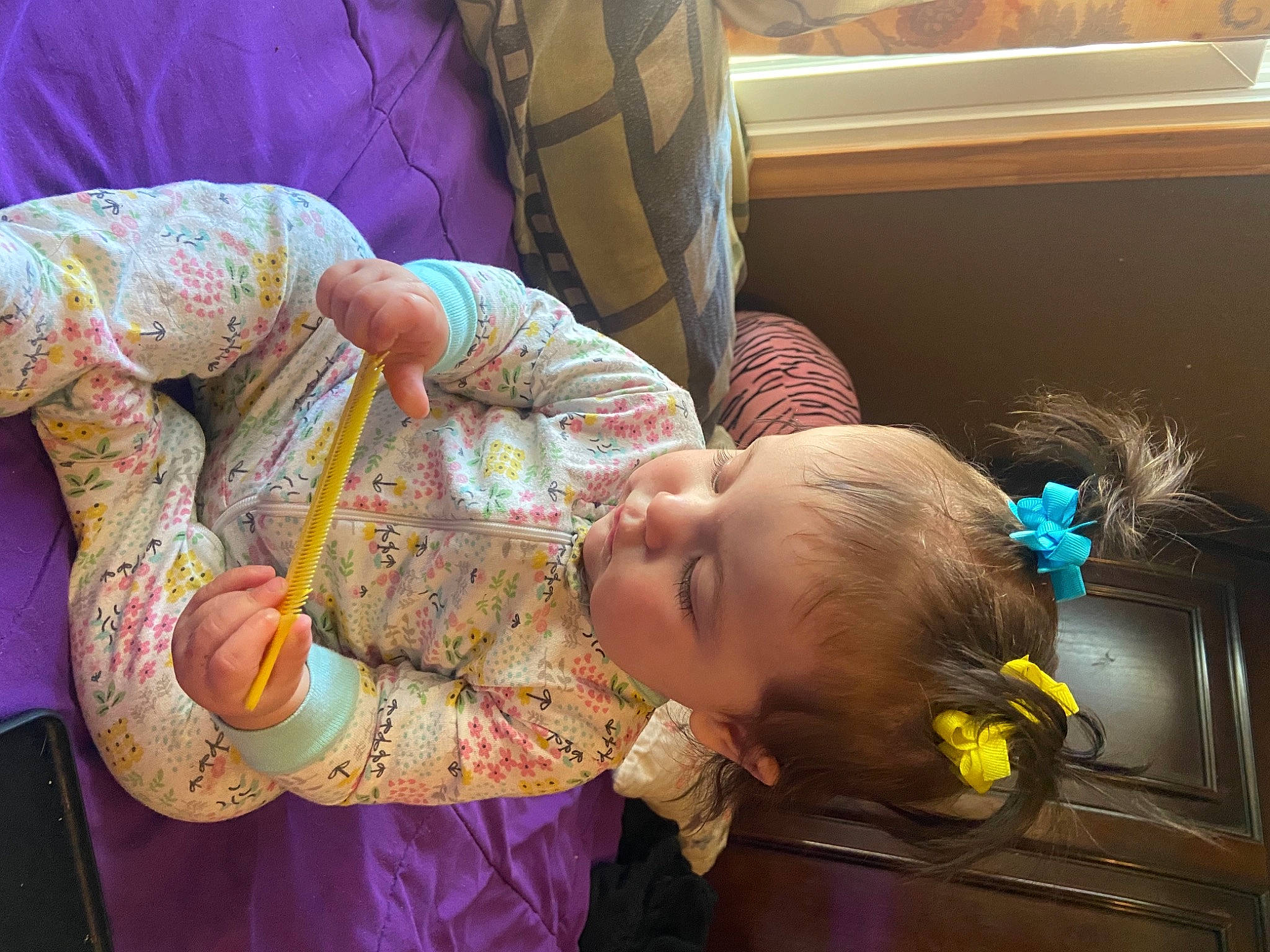 Kenley joined the competition — help win amazing prizes! baby, baby_products, baby_toddler_clothing, child, comfort, fun, happy, pattern, person, play, room, sitting, toddler