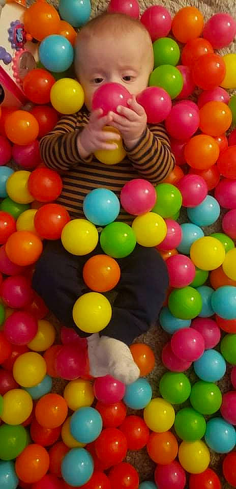 Austin joined the competition — help win amazing prizes! ball_pit, balloon, child, circle, event, fun, happy, leisure, nail, party_supply, pattern, person, play, product, recreation, sweetness, yellow