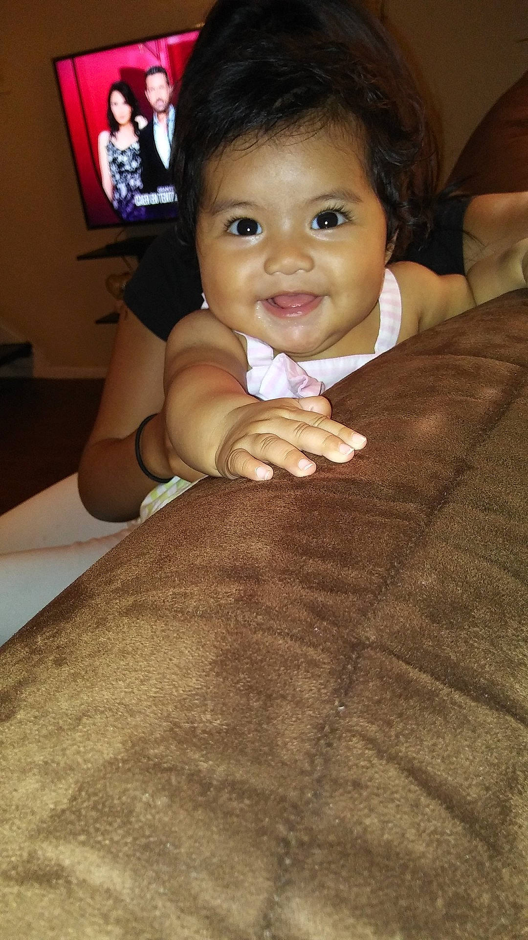 Briana A Martinez joined the competition — help win amazing prizes! cheek, child, day, eye, finger, fun, girl, hand, infant, iris, joy, leg, mouth, nose, person, sitting, skin, smile, toddler, trunk