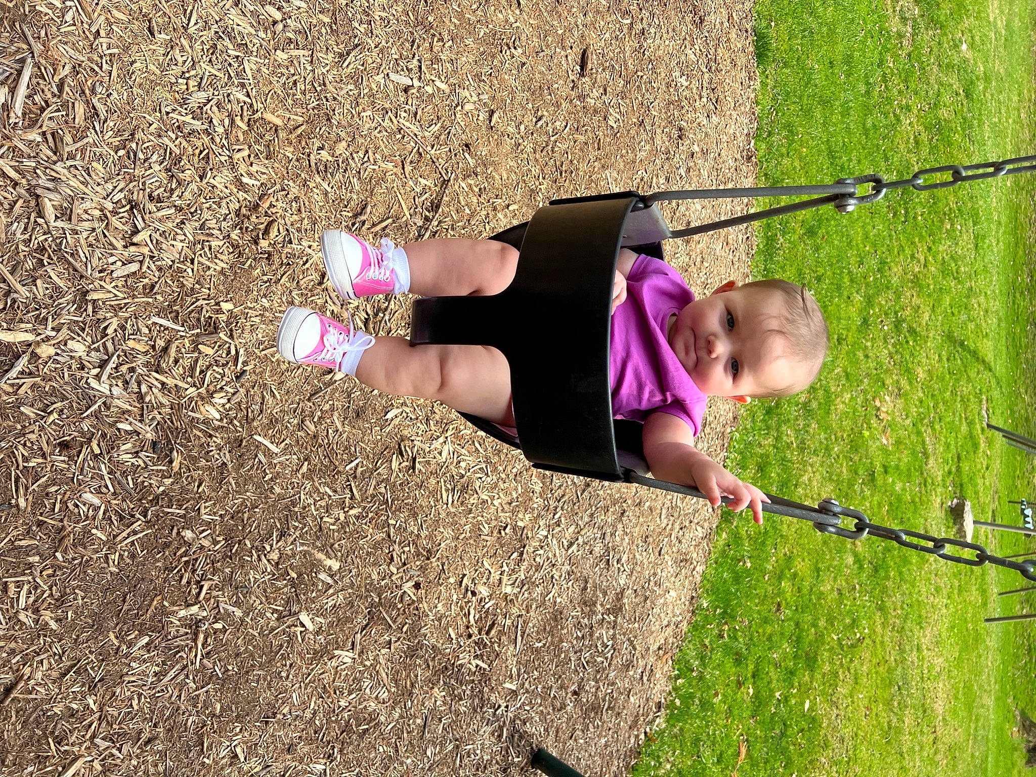 Ivey joined the competition — help win amazing prizes! balance, child, fun, grass, grass_family, grassland, happy, landscape, leisure, magenta, outdoor_recreation, people_in_nature, person, plant, play, recreation, shadow, soil, spring, toddler