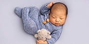 Sangsehang joined the competition — help win amazing prizes! newborn, baby, sleeping, knitwear, blue, teddy_bear, soft, cozy, infant, peaceful, cute, child, portrait, hand, face, blanket, indoors, resting, warm, adorable