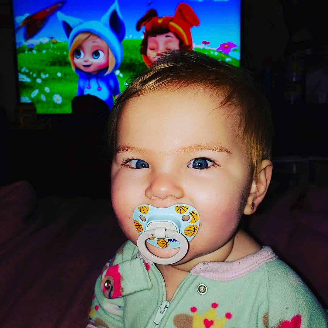Kiana joined the competition — help win amazing prizes! baby, cheek, child, ear, electronic_device, eye, face, fun, happy, head, iris, joy, mouth, nose, person, play, sky, smile, toddler