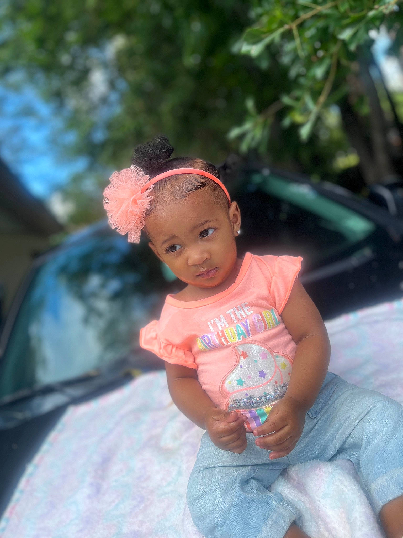 Auvriona joined the competition — help win amazing prizes! baby, baby_products, baby_toddler_clothing, cap, child, fashion_accessory, fun, grass, happy, headpiece, jewellery, leisure, magenta, person, play, portrait_photography, recreation, sitting, skin, toddler