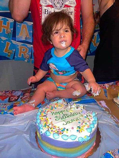 Jaxon joined the competition — help win amazing prizes! baked_goods, birthday, birthday_cake, birthday_party, blue, buttercream, cake, cake_decorating, cake_decorating_supply, chair, dress, event, face, food, fun, happy, person, sharing, shorts, sugar_cake