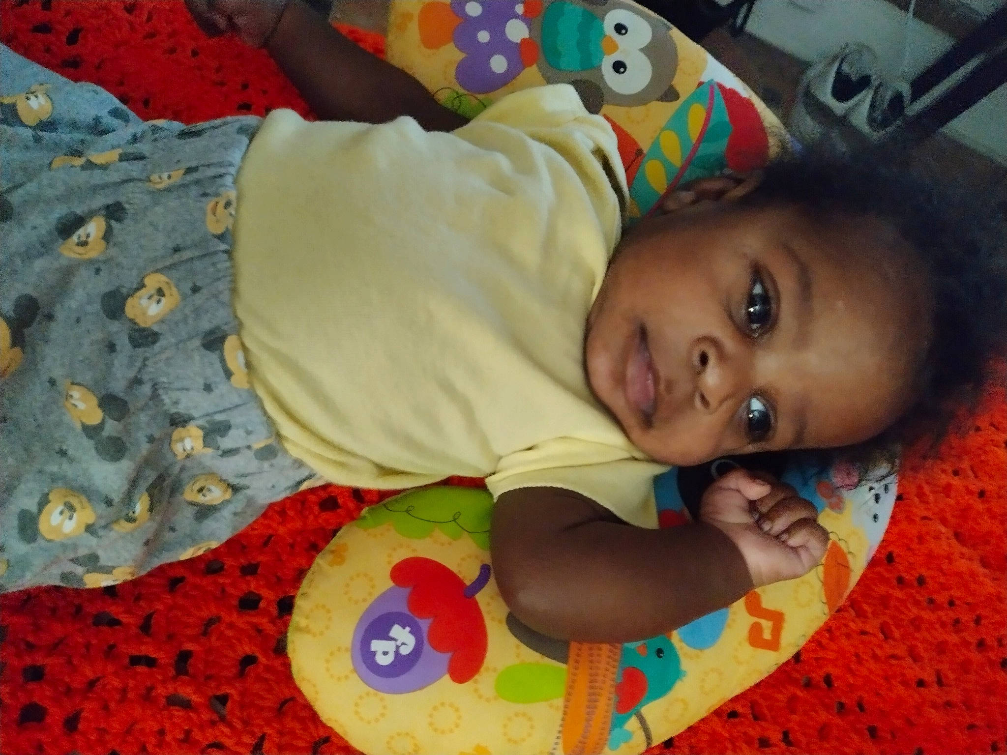 Eric Jr joined the competition — help win amazing prizes! baby, baby_toddler_clothing, cheek, child, comfort, eye, flooring, fun, happy, leisure, linens, pattern, person, play, room, smile, textile, toddler, wood