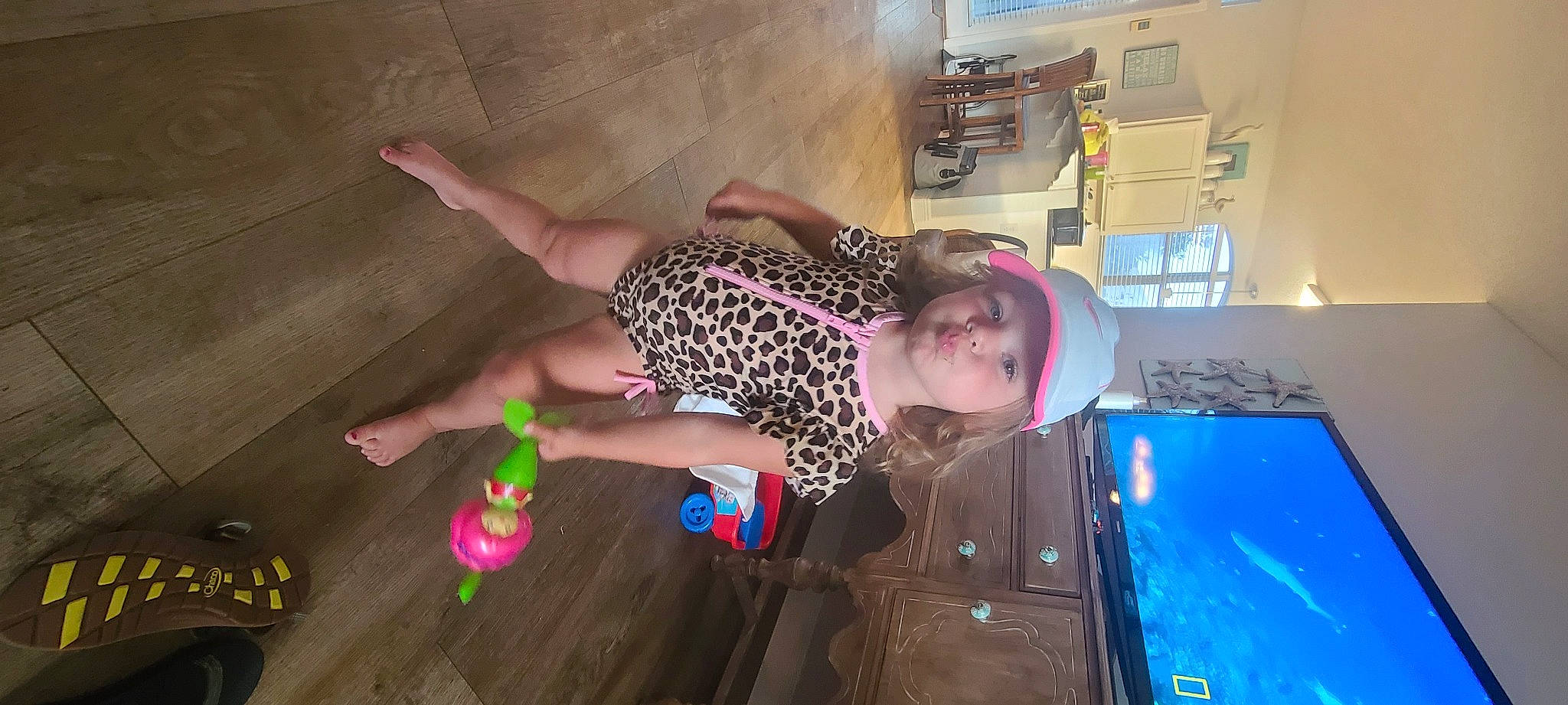 Norah joined the competition — help win amazing prizes! arm, child, electric_blue, event, flooring, fun, happy, headwear, human_leg, leisure, magenta, party, pattern, person, pink, play, purple, room, thigh, toddler