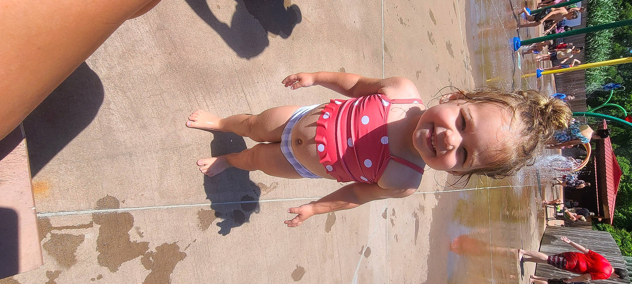 Norah joined the competition — help win amazing prizes! barefoot, calf, elbow, finger, foot, fun, happy, human_leg, joint, joy, landscape, leg, leisure, person, shorts, smile, sunglasses, thigh, toddler, trunk