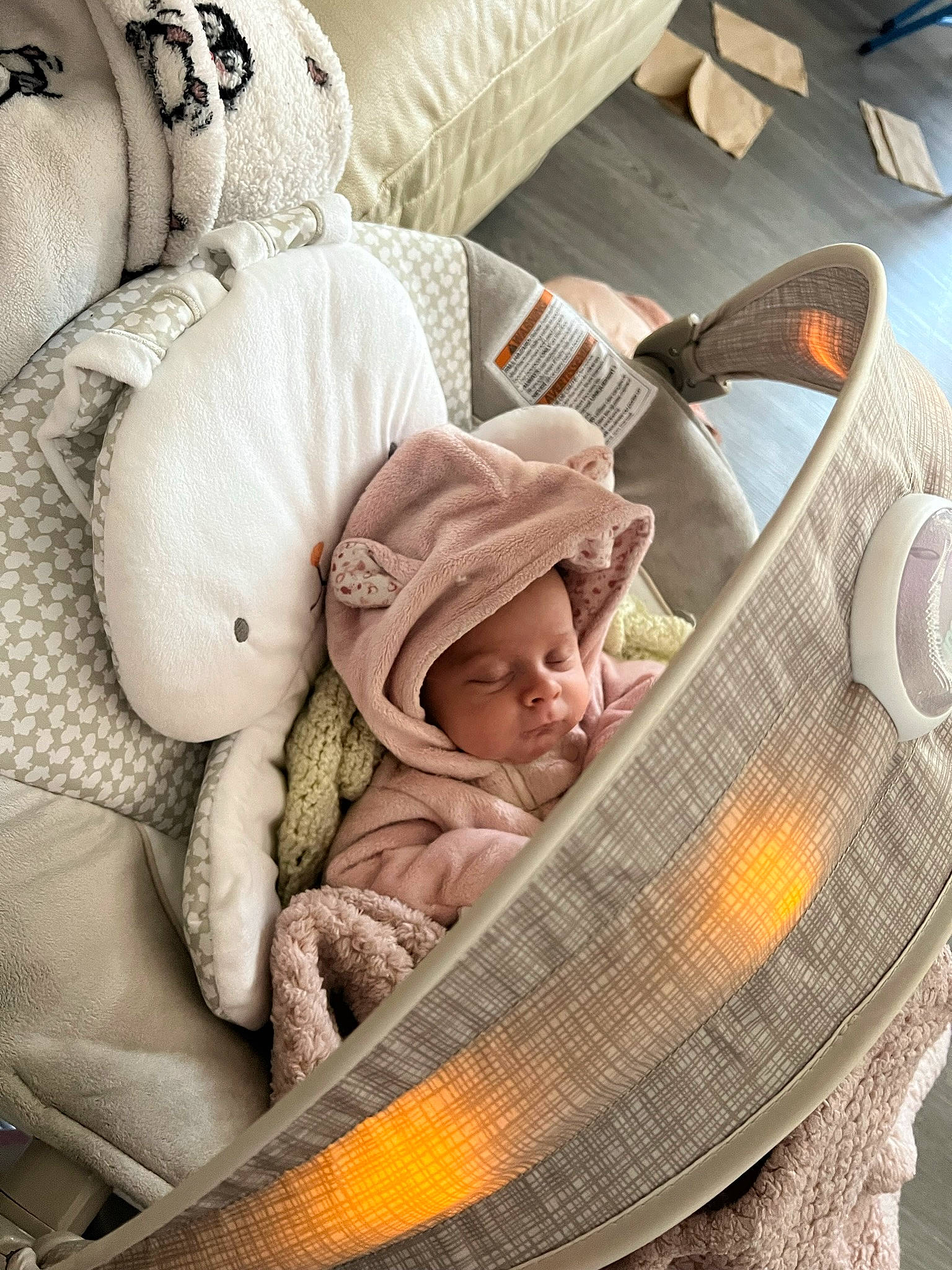 Layla Lynne joined the competition — help win amazing prizes! baby, baby_carriage, baby_products, baby_safety, baby_sleeping, child, circle, comfort, fashion_accessory, hammock, happy, head, headgear, headwear, infant_bed, linens, pattern, person, room, sitting