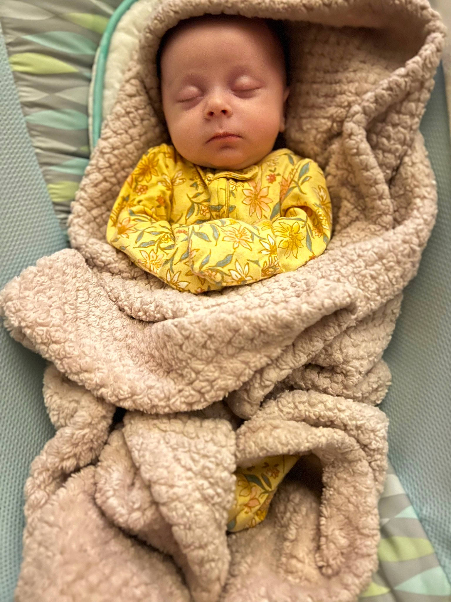 Layla Lynne is registered to the contest to win money with this photo: baby, baby_sleeping, baby_toddler_clothing, chair, cheek, child, comfort, fashion_accessory, fur, headgear, linens, organ, outerwear, person, sitting, skin, sleeve, textile, toddler, wool